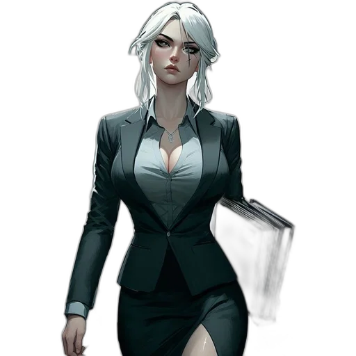 jacket, staff, dress, robot transparent PNG cut-out