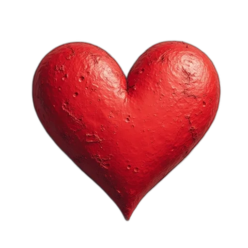 photorealistic, 3d render, red, two transparent PNG cut-out