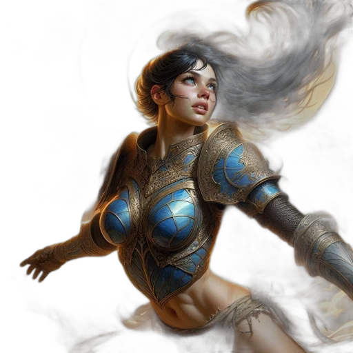 fantasy art, concept art, comic book art, photorealistic transparent PNG cut-out