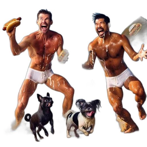 food, animal, concept art, two transparent PNG cut-out