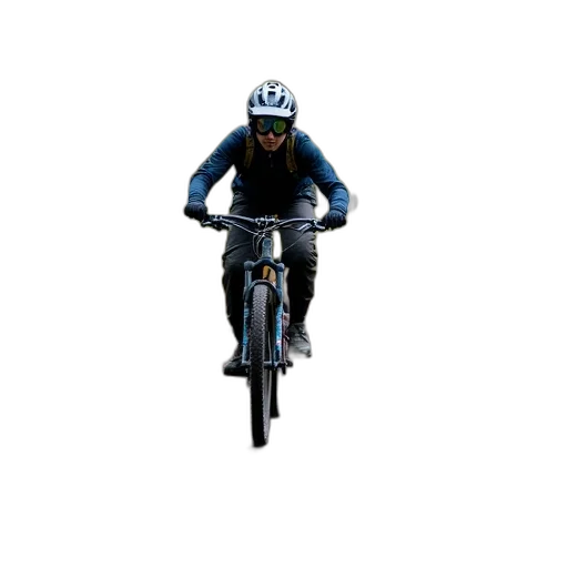 mountain, biker, riding, down transparent PNG cut-out