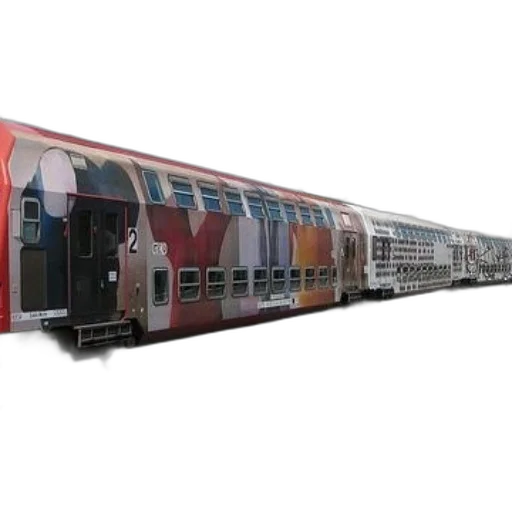 3d render, colorful, train, car transparent PNG cut-out