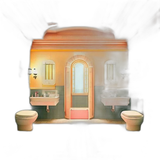 building, furniture, 3d render, concept art transparent PNG cut-out