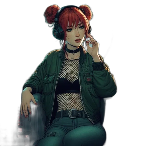 jacket, staff, cyberpunk, concept art transparent PNG cut-out