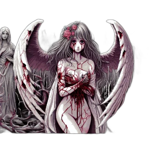 dress, fantasy art, concept art, comic book art transparent PNG cut-out