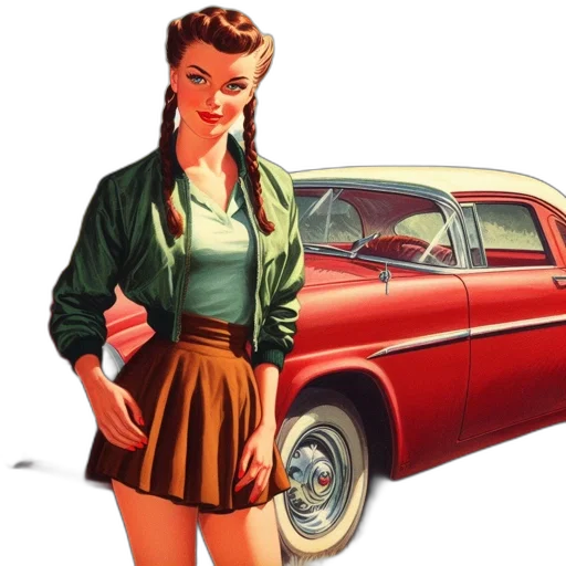 car, jacket, dress, photorealistic transparent PNG cut-out