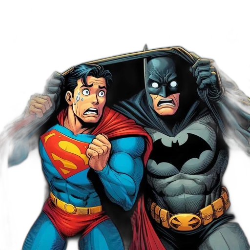 comic book art, concept art, superman, shock transparent PNG cut-out