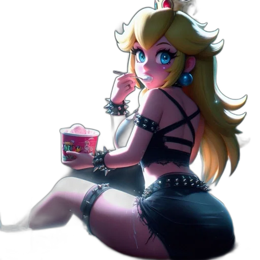 dress, vaporwave, concept art, pixel art transparent PNG cut-out