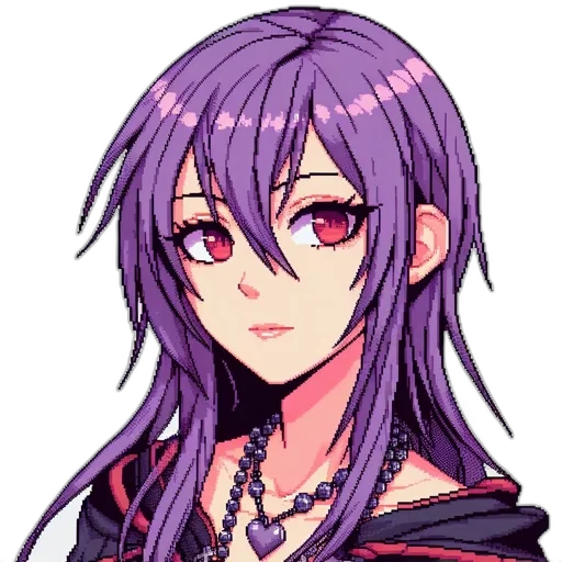 face, staff, pixel art, anime transparent PNG cut-out