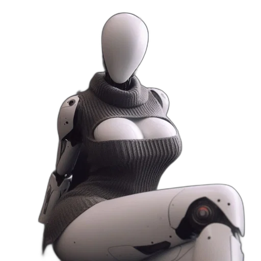 robot, jacket, dress, creature transparent PNG cut-out