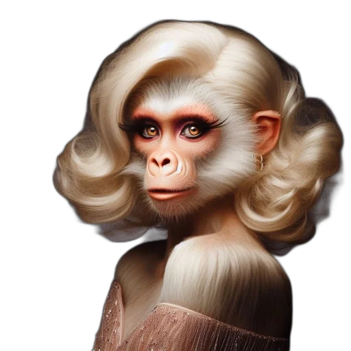 hair, face, creature, animal transparent PNG cut-out