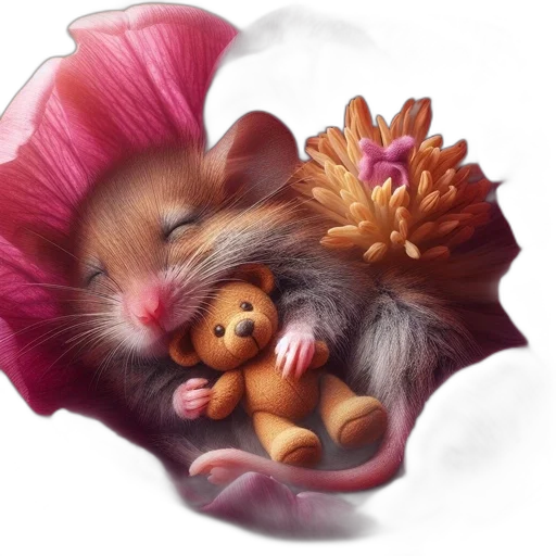 flower, creature, animal, photorealistic transparent PNG cut-out