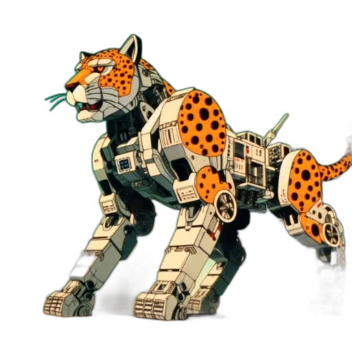 animal, robot, concept art, 3d render transparent PNG cut-out