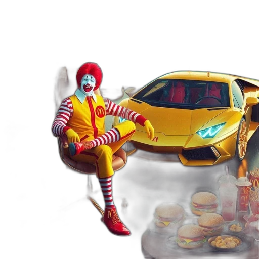 car, food, concept art, 3d render transparent PNG cut-out