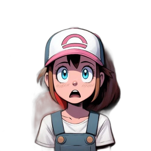 hat, face, creature, staff transparent PNG cut-out