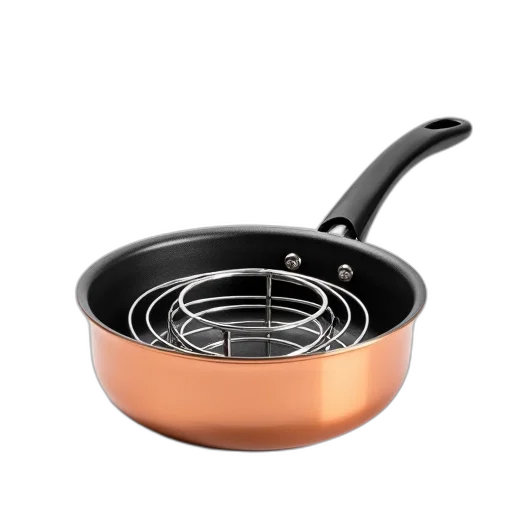 food, 3d render, copper-colored, metal transparent PNG cut-out