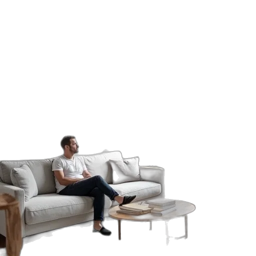 furniture, robot, 3d render, concept art transparent PNG cut-out