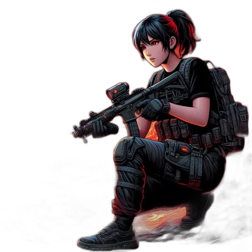 weapon, concept art, cyberpunk, comic book art transparent PNG cut-out