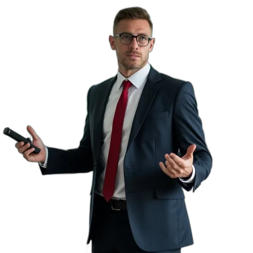 staff, jacket, man, dark transparent PNG cut-out