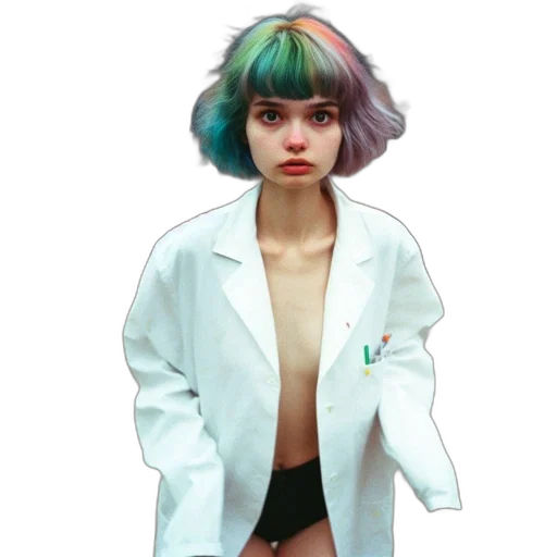 jacket, hair, dress, robot transparent PNG cut-out