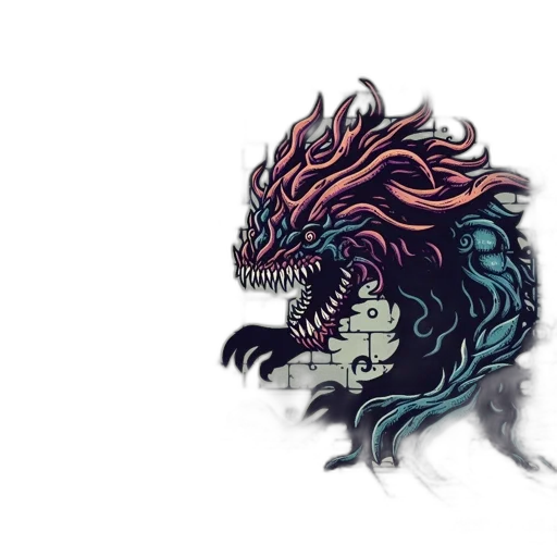 dragon, creature, mask, fantasy art transparent PNG cut-out