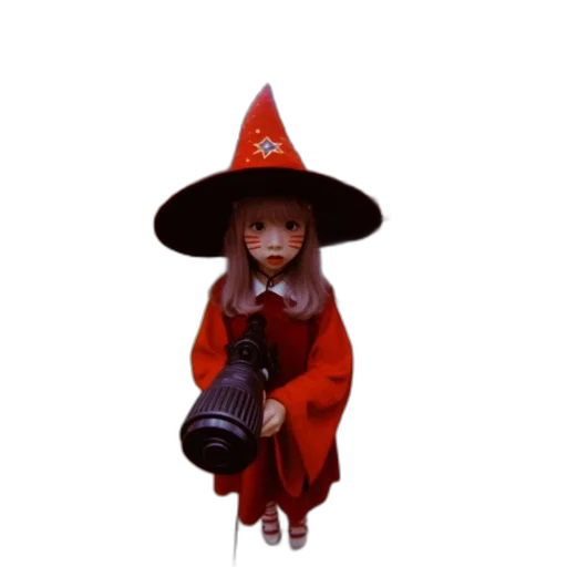 staff, hat, dress, creature transparent PNG cut-out