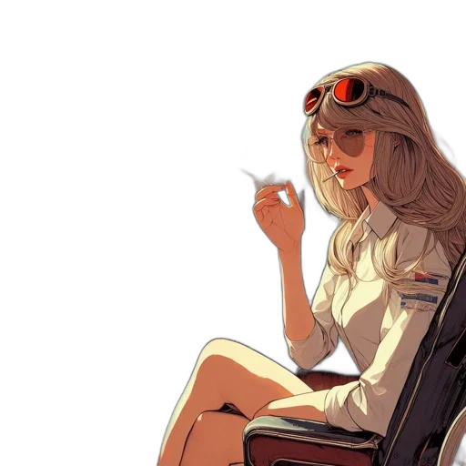 dress, jacket, comic book art, concept art transparent PNG cut-out