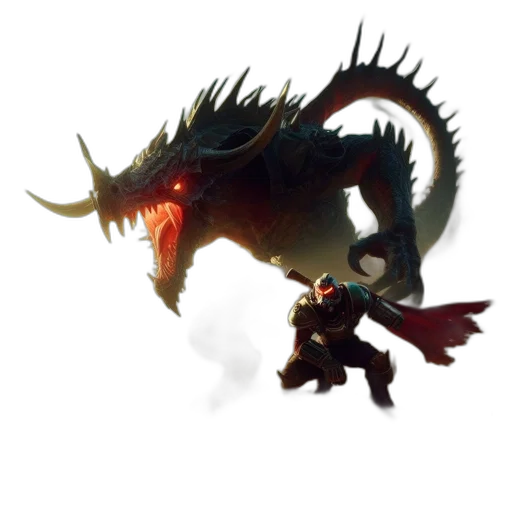 dragon, creature, weapon, staff transparent PNG cut-out