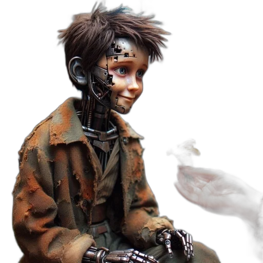 robot, face, mask, creature transparent PNG cut-out