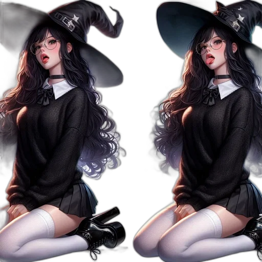 hat, dress, fantasy art, photorealistic transparent PNG cut-out