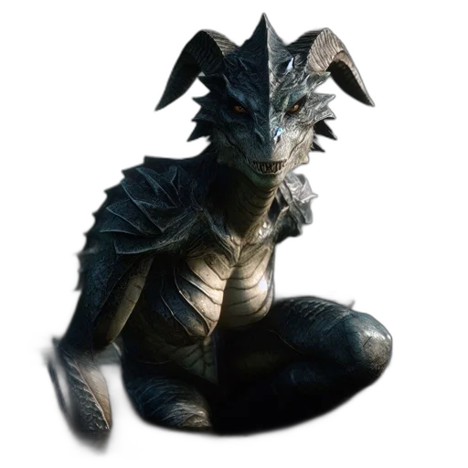 dragon, creature, staff, animal transparent PNG cut-out