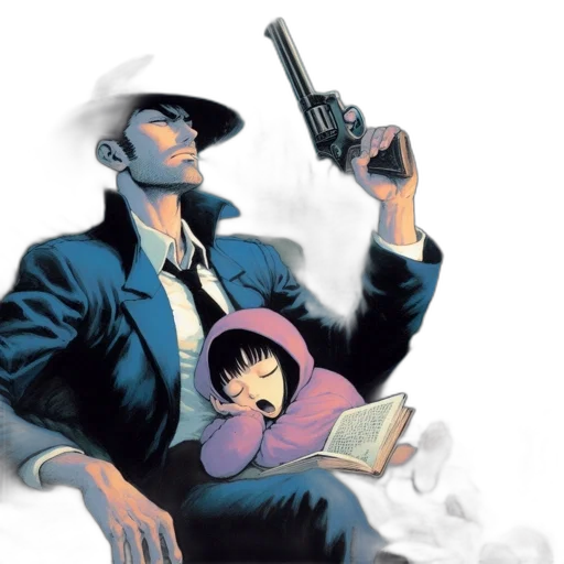 weapon, comic book art, cyberpunk, concept art transparent PNG cut-out