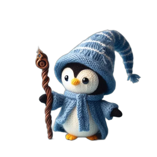hat, staff, jacket, animal transparent PNG cut-out