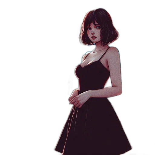 dress, face, creature, robot transparent PNG cut-out