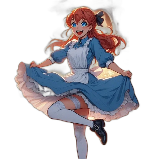 dress, staff, weapon, robot transparent PNG cut-out