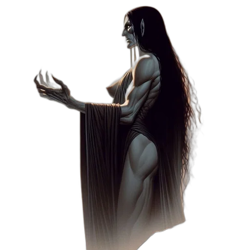 hair, dress, concept art, comic book art transparent PNG cut-out