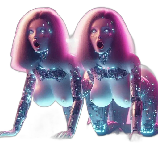 robot, creature, 3d render, concept art transparent PNG cut-out