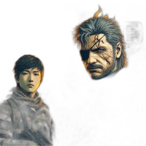 face, concept art, comic book art, fantasy art transparent PNG cut-out