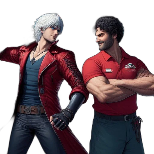 jacket, staff, concept art, comic book art transparent PNG cut-out