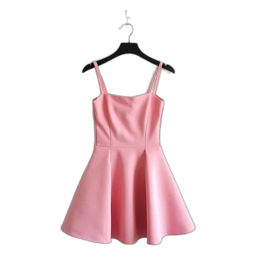 dress, 3d render, pastel, pink transparent PNG cut-out