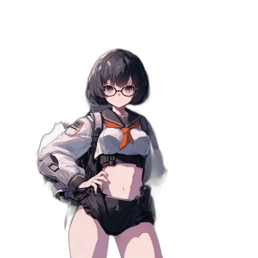 jacket, weapon, dress, staff transparent PNG cut-out