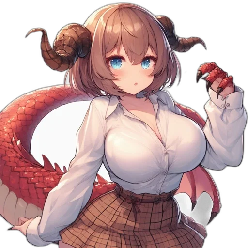 dragon, staff, creature, animal transparent PNG cut-out
