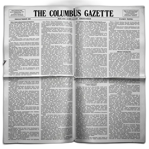 vintage, newspaper, page, dense transparent PNG cut-out