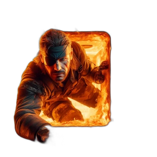 jacket, weapon, face, concept art transparent PNG cut-out