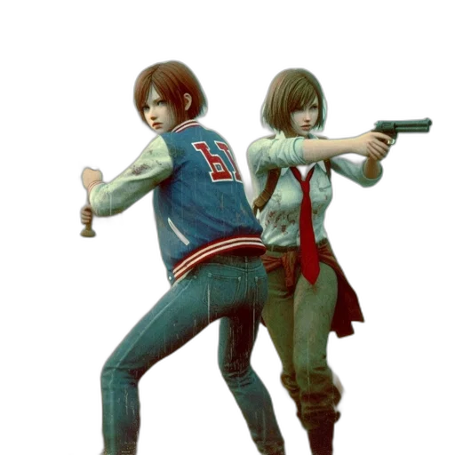 jacket, weapon, concept art, 3d render transparent PNG cut-out