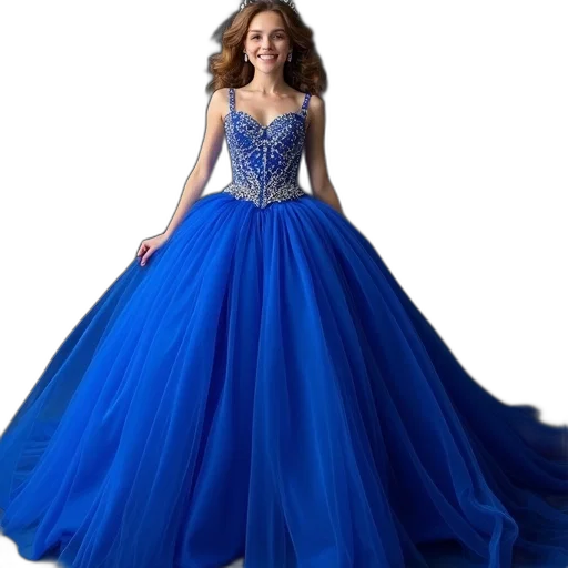 dress, crown, blue, pageant transparent PNG cut-out