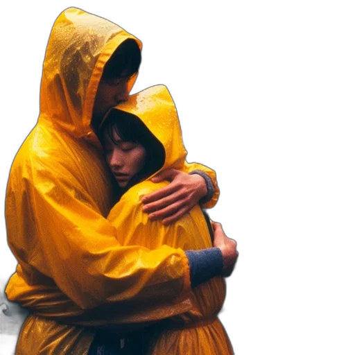 jacket, umbrella, concept art, photorealistic transparent PNG cut-out