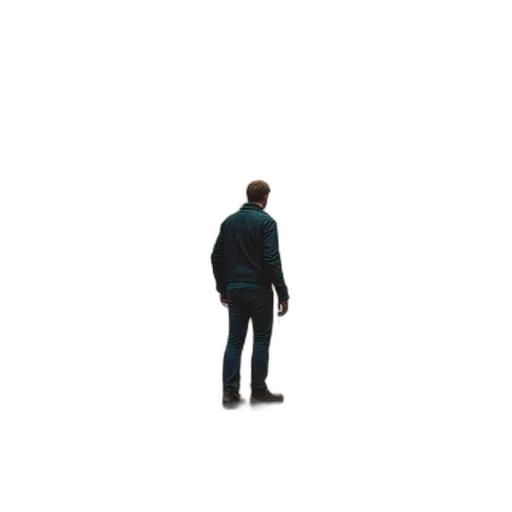 jacket, robot, staff, creature transparent PNG cut-out