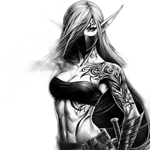 mask, fantasy art, comic book art, concept art transparent PNG cut-out