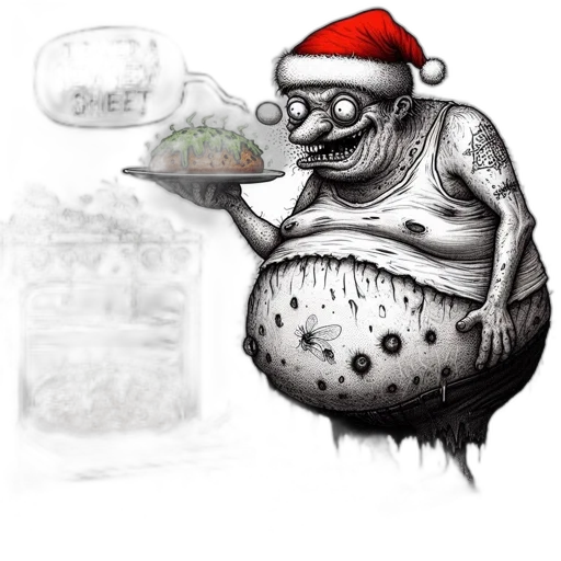 food, concept art, grotesque, figure transparent PNG cut-out